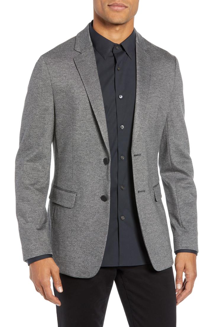 Men's Theory Clinton Marled Ponte Sport Coat - Black