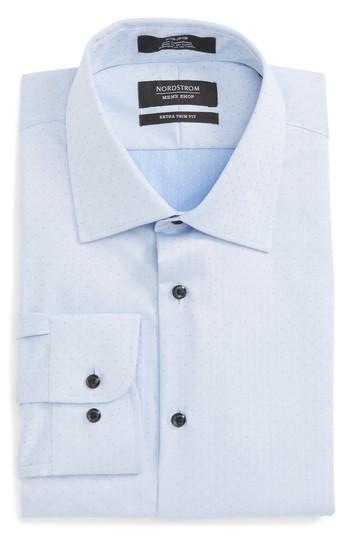 Men's Nordstrom Men's Shop Extra Trim Fit Non-iron Herringbone Dress Shirt