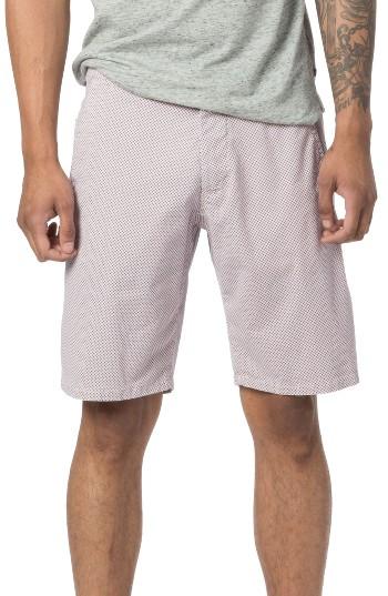 Men's Good Man Brand Modern Fit Micro Pattern Chino Shorts - Pink