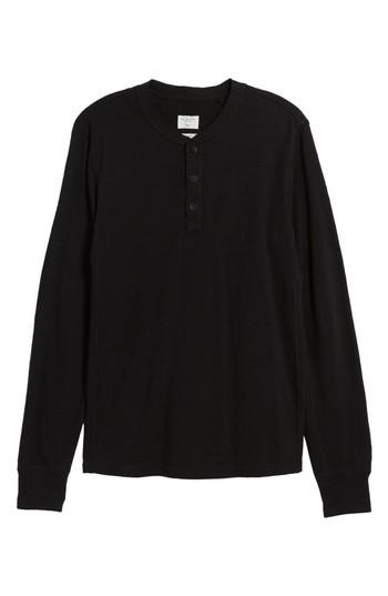 Men's Rag & Bone Classic Cotton Henley, Size - Black
