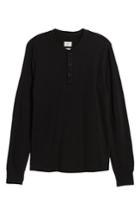 Men's Rag & Bone Classic Cotton Henley, Size - Black