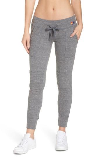Women's Aviator Nation Moto Sweatpants - Grey