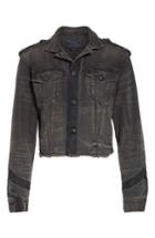 Women's Polo Ralph Lauren Embellished Denim Trucker Jacket - Black