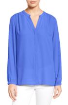Women's Nydj Pleat Back Blouse - Blue