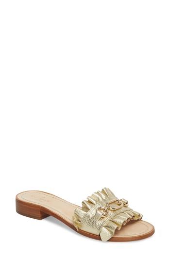 Women's Kate Spade New York Beau Slide Sandal .5 M - Metallic
