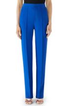 Women's Gucci Pintuck Marocain Trousers Us / 42 It - Blue