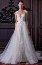Women's Monique Lhuillier Lamour Silk Tulle Overskirt, Size In Store Only - White