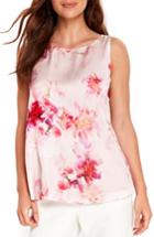 Women's Wallis Smudge Floral Split Back Top - Pink