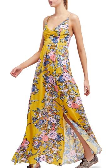 Women's Free People Through The Vine Maxi Dress - Yellow