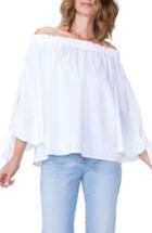 Women's Nydj Tie Sleeve Off The Shoulder Top - White