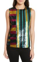Women's Diane Von Furstenberg Shimmer Sequin Front Shell - Metallic