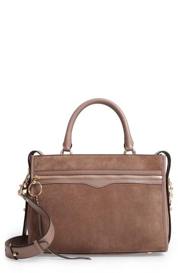Rebecca Minkoff Bedford Suede Satchel - Brown