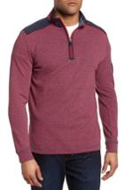 Men's Bugatchi Regular Fit Stripe Quarter Zip Pullover - Red