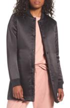 Women's Puma Long Quilted Track Jacket - Black