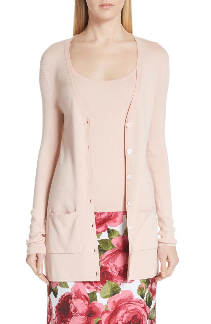 Women's Michael Kors Featherweight Tropical Long Cardigan