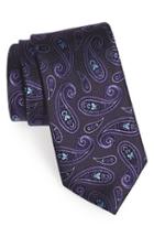 Men's Nordstrom Men's Shop Paisley Silk Tie, Size - Purple