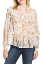 Women's Lucky Brand Floral Print Peasant Blouse - Pink