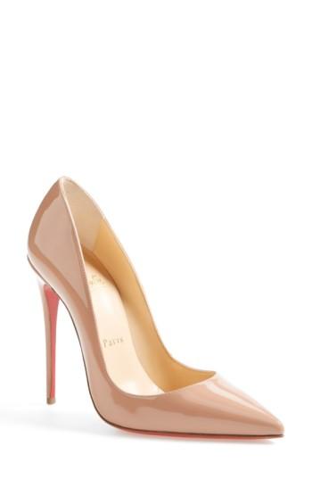 Women's Christian Louboutin 'so Kate' Pointy Toe Pump .5us / 35.5eu - Beige