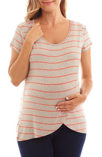 Women's Everly Grey Jonelle Stripe Maternity/nursing Top