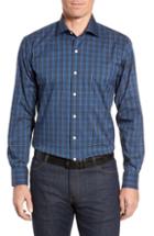 Men's Peter Millar Waterford Plaid Sport Shirt - Blue