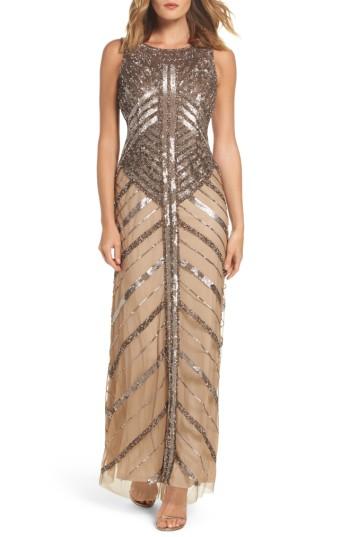 Women's Adrianna Papell Long Beaded Dress