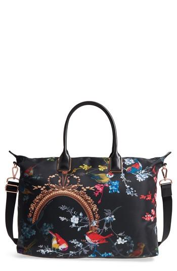 Ted Baker London Large Opulent Fauna Tote - Black
