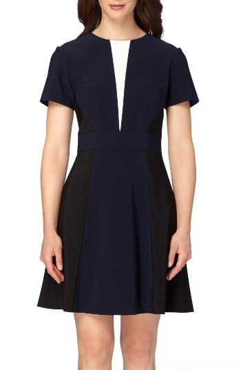 Women's Tahari Colorblock Fit & Flare Dress