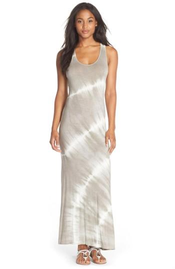 Women's Fraiche By J Tie Dye Racerback Maxi Dress - Beige
