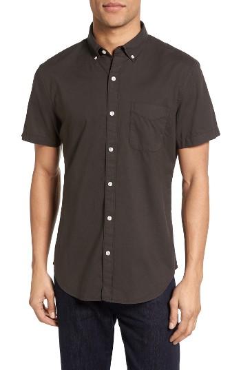 Men's Bonobos Slim Fit Short Sleeve Chambray Sport Shirt - Black
