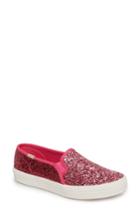Women's Keds For Kate Spade New York Double Decker Glitter Slip-on Sneaker M - Pink