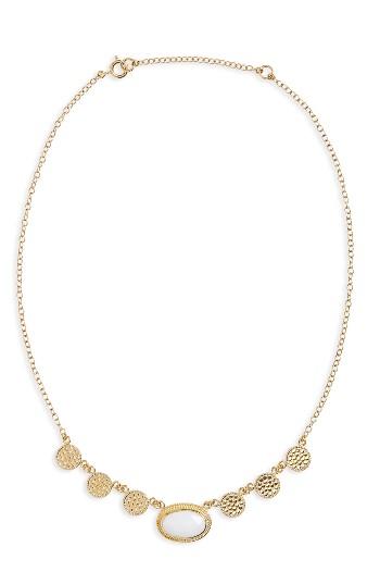 Women's Anna Beck White Opal Frontal Necklace