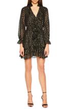 Women's Bardot Metallic Dot Shirtdress - Black