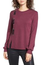 Women's Wayf Lace-up Sweater - Burgundy