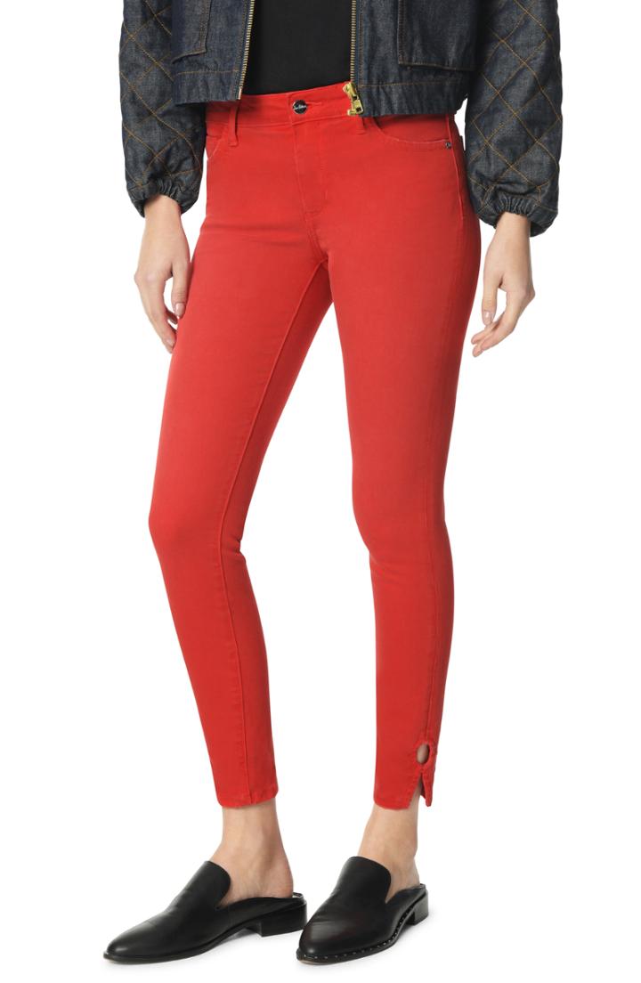 Women's Sam Edelman The Kitten Keyhole Ankle Skinny Jeans - Red