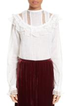 Women's Mcq Alexander Mcqueen Pintuck Shirt Us / 34 It - White