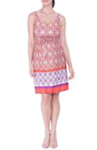 Women's Olian Scoop Neck Maternity Dress - Orange
