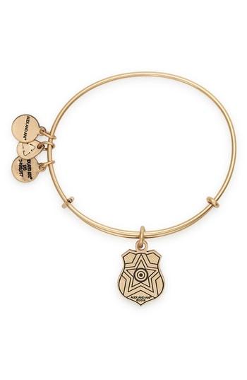 Women's Alex And Ani Law Enforcement Adjustable Wire Bangle
