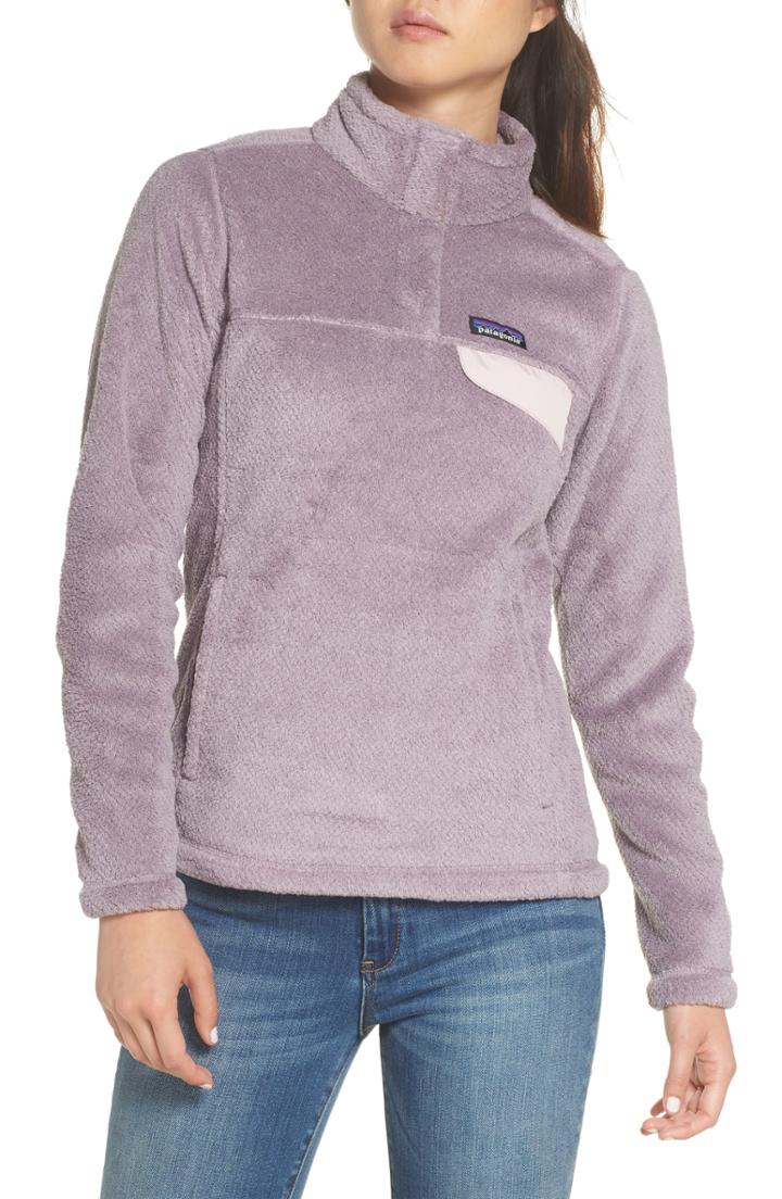 Women's Patagonia Re-tool Snap-t Fleece Pullover - Purple