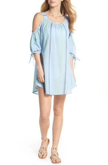 Women's Echo Sunset Stripe Cold Shoulder Cover-up Dress