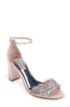 Women's Badgley Mischka Hines Embellished Block Heel Sandal .5 M - Pink