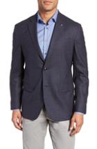 Men's Ted Baker London Konan Trim Fit Microcheck Wool Sport Coat S - Blue