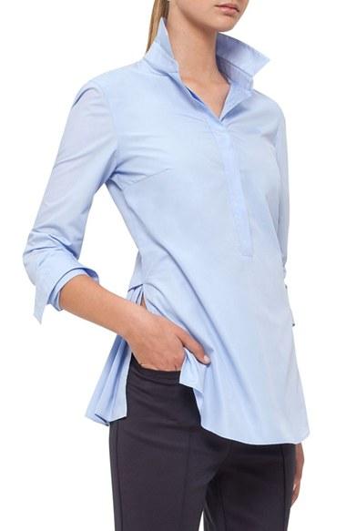 Women's Akris Punto Pleated Back Cotton Shirt