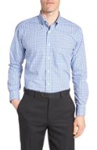 Men's Gitman Tailored Fit Plaid Dress Shirt - 36 - Blue