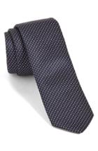 Men's Boss Stripe Silk Skinny Tie, Size - Blue