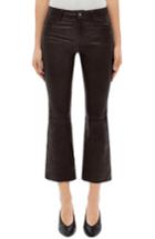 Women's J Brand Selena Mid Rise Crop Bootcut Leather Jeans