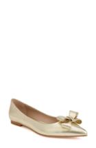 Women's Shoes Of Prey X Megan Hess Bow Flat B - Metallic