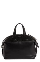 Givenchy Small Nightingale Leather Satchel With Logo Strap - Black