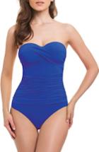 Women's Profile By Gottex Bandeau One-piece Swimsuit D - Blue