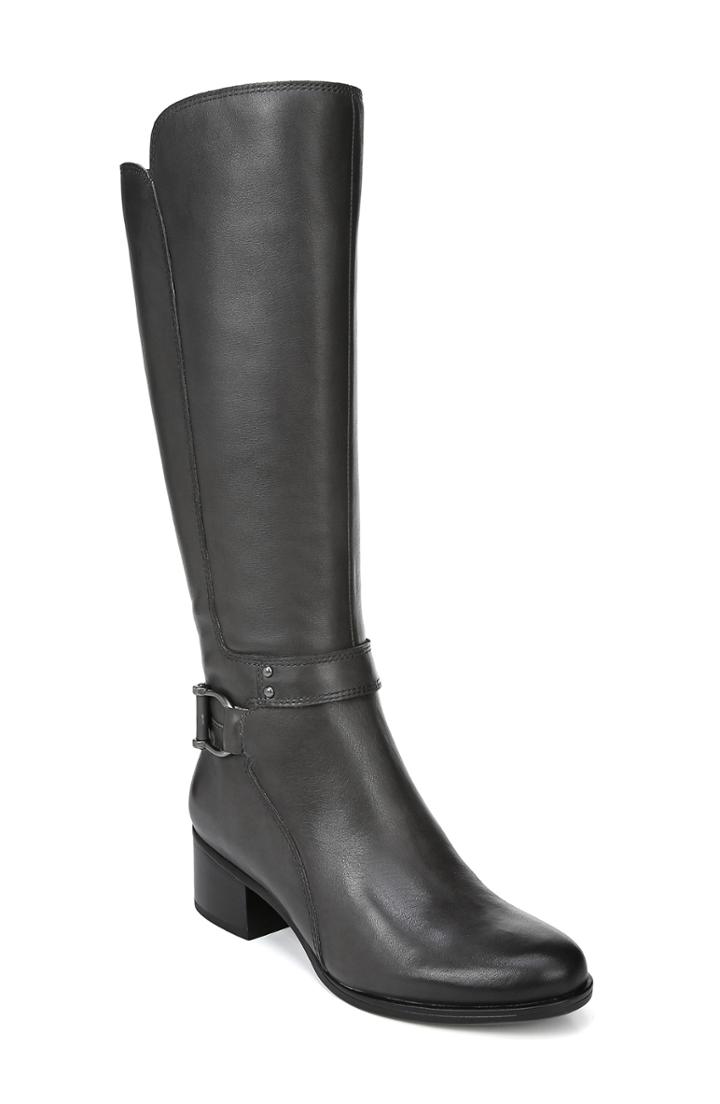 Women's Naturalizer Dane Knee High Riding Boot Regular Calf M - Grey