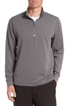 Men's Cutter & Buck Traverse Regular Fit Quarter Zip Pullover, Size - Black